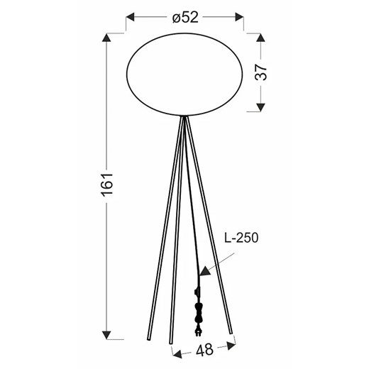 Biała nowoczesna lampa podłogowa z abażurem - D199-Emesso Lumes One Size Edinos.pl