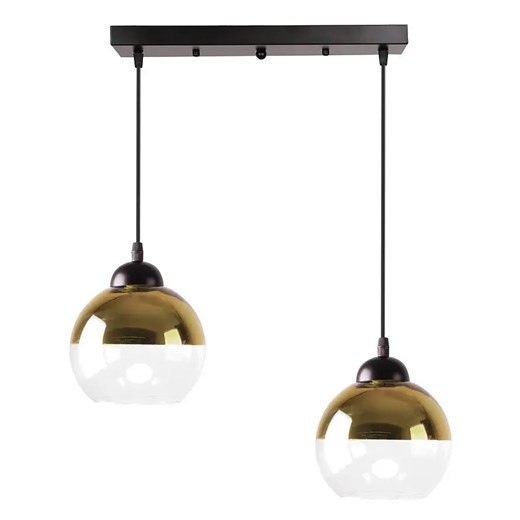 Nowoczesna czarno-złota lampa wisząca - D236 M6-Z92 ze sklepu Edinos.pl w kategorii Lampy wiszące - zdjęcie 177939741