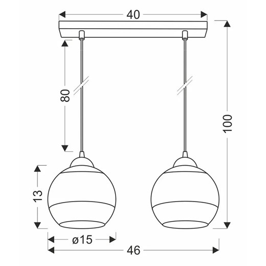 Nowoczesna czarno-złota lampa wisząca - D236-Gris Candellux One Size Edinos.pl
