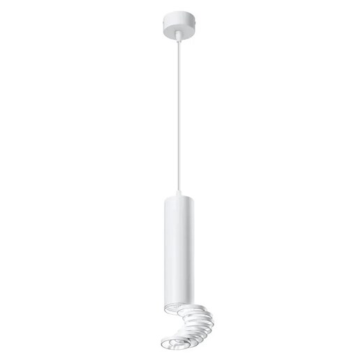 Biała nowoczesna pojedyncza lampa wisząca tuba - D240-Exin Lumes One Size Edinos.pl