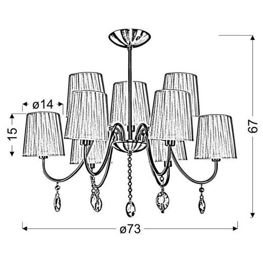 Czarna nowoczesna lampa wisząca - D263-Gromes Candellux One Size Edinos.pl