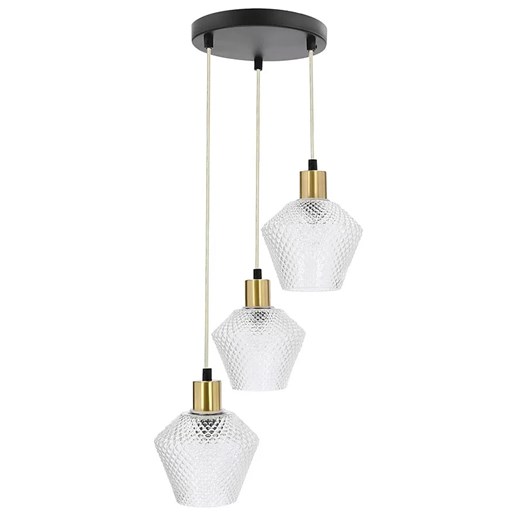 Nowoczesna lampa wisząca z trzema punktami światła - 18X połysk D272 W4-A81 ze sklepu Edinos.pl w kategorii Lampy wiszące - zdjęcie 177939803