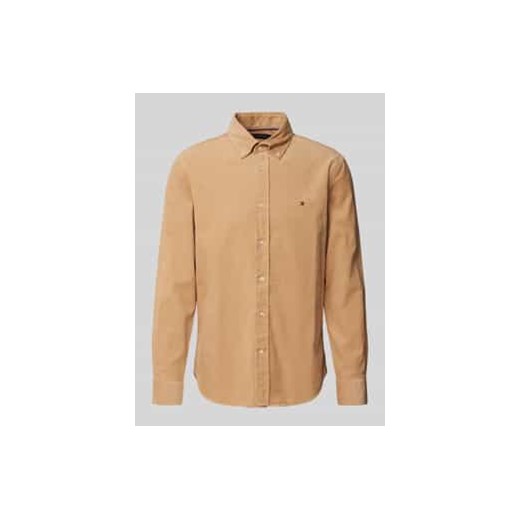 Koszula sztruksowa o kroju regular fit z kołnierzykiem typu button down model ‘SOLID’ ze sklepu Peek&Cloppenburg  w kategorii Koszule męskie - zdjęcie 177942551