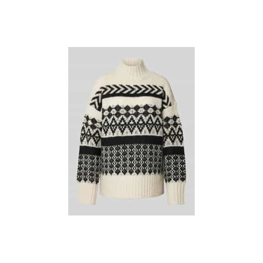 Sweter z dzianiny o kroju oversized z norweskim wzorem model ‘AMPLE’ ze sklepu Peek&Cloppenburg  w kategorii Swetry damskie - zdjęcie 177943043