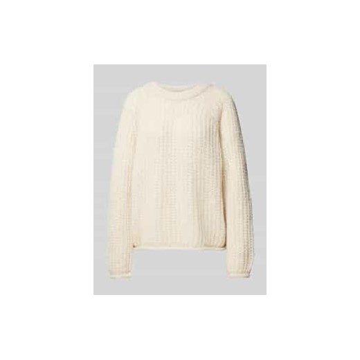 Sweter z dzianiny z okrągłym dekoltem ze sklepu Peek&Cloppenburg  w kategorii Swetry damskie - zdjęcie 177943280