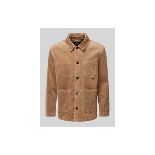 Kurtka koszulowa o kroju regular fit z imitacji sztruksu model ‘LIBERE’ ze sklepu Peek&Cloppenburg  w kategorii Kurtki męskie - zdjęcie 177943340