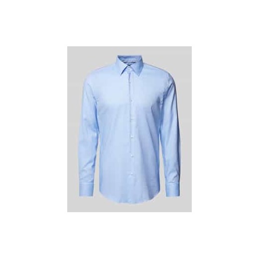 Koszula biznesowa o kroju slim fit z kołnierzykiem typu kent ze sklepu Peek&Cloppenburg  w kategorii Koszule męskie - zdjęcie 177944313