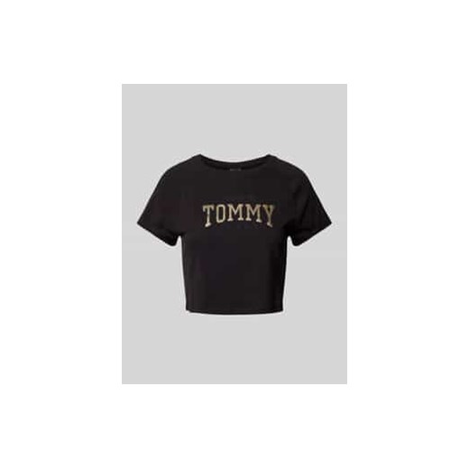 Krótki T-shirt z okrągłym dekoltem ze sklepu Peek&Cloppenburg  w kategorii Bluzki damskie - zdjęcie 177944754