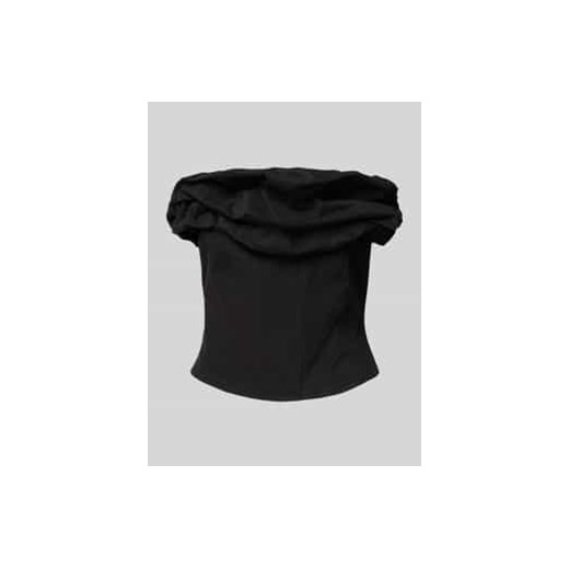 Top bluzkowy krótki z ozdobnym obszyciem model ‘Glam’ ze sklepu Peek&Cloppenburg  w kategorii Bluzki damskie - zdjęcie 177944971
