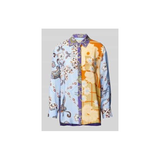 Bluzka koszulowa o kroju regular fit z czystego jedwabiu model ‘ALCAZAR’ ze sklepu Peek&Cloppenburg  w kategorii Koszule damskie - zdjęcie 177945691