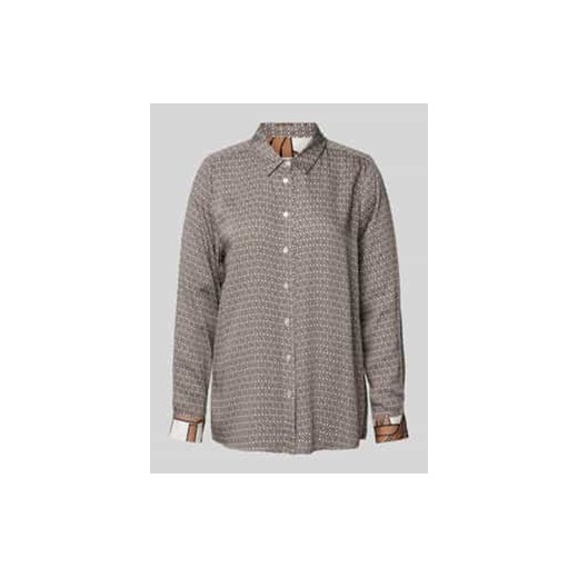 Bluzka o kroju regular fit z wykładanym kołnierzem i listwą guzikową ze sklepu Peek&Cloppenburg  w kategorii Koszule damskie - zdjęcie 177945862