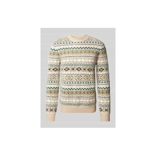 Sweter z dzianiny z okrągłym dekoltem model ‘BLUDAVE’ ze sklepu Peek&Cloppenburg  w kategorii Swetry męskie - zdjęcie 177946191