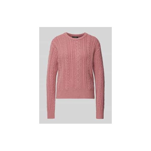 Sweter z dzianiny ze ściegiem warkoczowym model ‘SAYLA’ ze sklepu Peek&Cloppenburg  w kategorii Swetry damskie - zdjęcie 177946242
