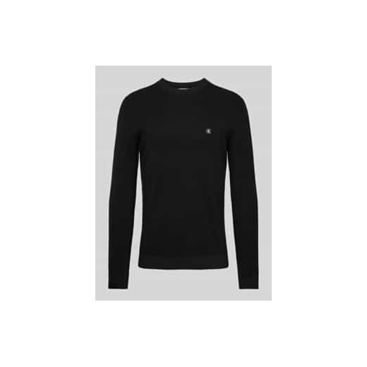Sweter z dzianiny z naszywką z logo ze sklepu Peek&Cloppenburg  w kategorii Swetry męskie - zdjęcie 177946424