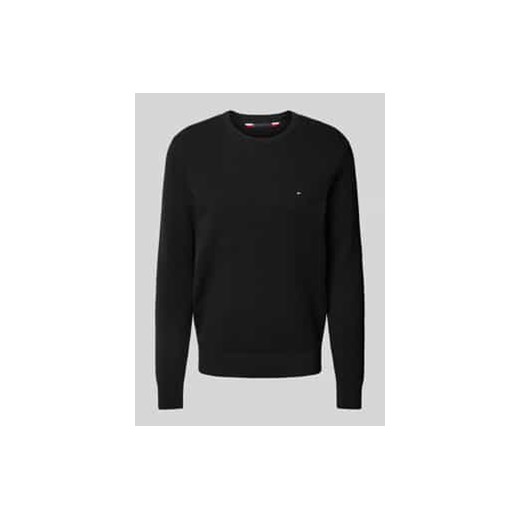 Sweter z dzianiny z wyhaftowanym logo ze sklepu Peek&Cloppenburg  w kategorii Swetry męskie - zdjęcie 177946754