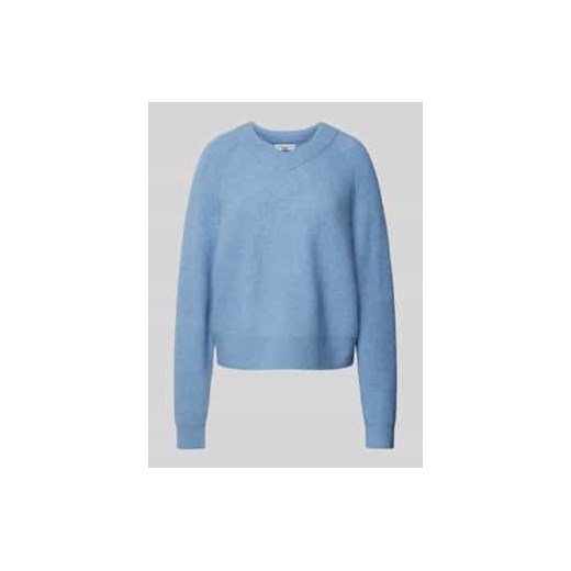 Sweter z dzianiny z prążkowanymi wykończeniami ze sklepu Peek&Cloppenburg  w kategorii Swetry damskie - zdjęcie 177947524
