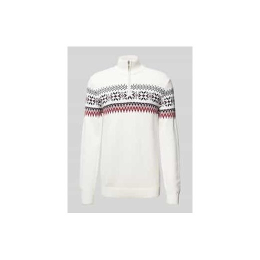 Sweter z dzianiny ze stójką ze sklepu Peek&Cloppenburg  w kategorii Swetry męskie - zdjęcie 177947694