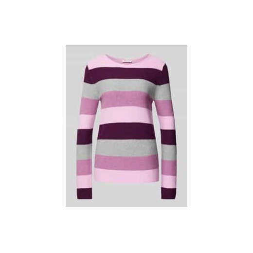 Sweter z dzianiny o kroju regular fit z oddychającej mieszanki bawełny ze sklepu Peek&Cloppenburg  w kategorii Swetry damskie - zdjęcie 177948022