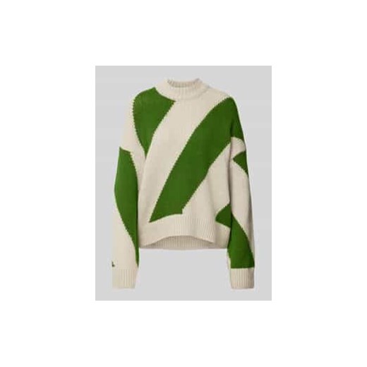 Sweter z dzianiny z prążkowanymi wykończeniami model ‘SADNAA’ ze sklepu Peek&Cloppenburg  w kategorii Swetry damskie - zdjęcie 177948163