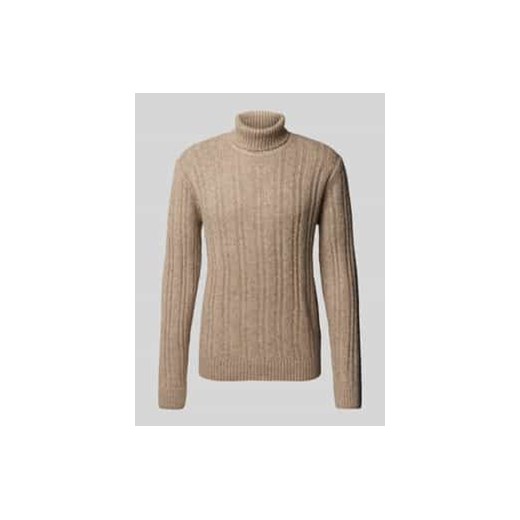 Sweter z dzianiny z golfem model ‘BLATRENT’ ze sklepu Peek&Cloppenburg  w kategorii Swetry męskie - zdjęcie 177949284