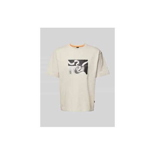 T-shirt z nadrukiem z logo model ‘Barragan’ ze sklepu Peek&Cloppenburg  w kategorii T-shirty męskie - zdjęcie 177949524