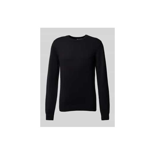 Sweter z dzianiny z okrągłym dekoltem ze sklepu Peek&Cloppenburg  w kategorii Swetry męskie - zdjęcie 177950630