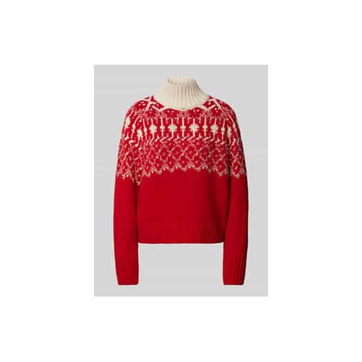 Sweter z dzianiny ze stójką ze sklepu Peek&Cloppenburg  w kategorii Swetry damskie - zdjęcie 177950670