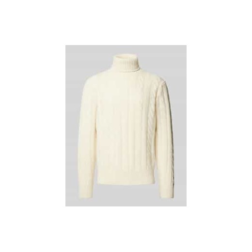 Sweter z dzianiny z golfem ze sklepu Peek&Cloppenburg  w kategorii Swetry męskie - zdjęcie 177950674
