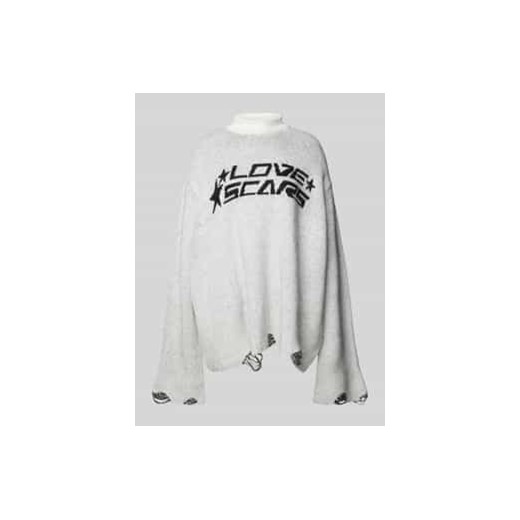 Sweter z dzianiny z wyhaftowanym logo ze sklepu Peek&Cloppenburg  w kategorii Swetry damskie - zdjęcie 177950901