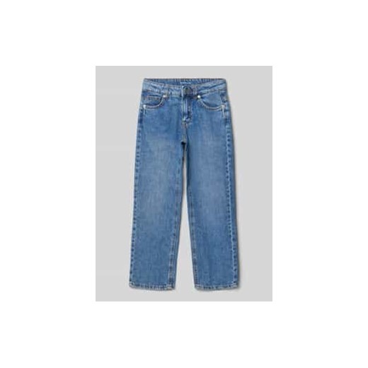 Jeansy o kroju straight fit z czystej bawełny ze szwami w kontrastowym kolorze ze sklepu Peek&Cloppenburg  w kategorii Spodnie chłopięce - zdjęcie 177951543