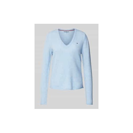 Sweter wełniany z wyhaftowanym logo ze sklepu Peek&Cloppenburg  w kategorii Swetry damskie - zdjęcie 177951654