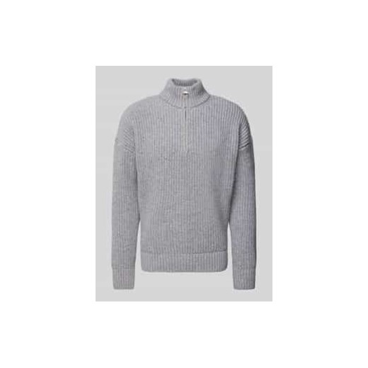 Sweter wełniany z zapinanym kołnierzem model ‘ELIJAA’ ze sklepu Peek&Cloppenburg  w kategorii Swetry męskie - zdjęcie 177951902