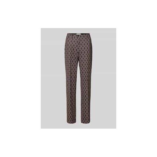 Spodnie materiałowe o kroju slim fit z przyszytym kantem ze sklepu Peek&Cloppenburg  w kategorii Spodnie damskie - zdjęcie 177951921