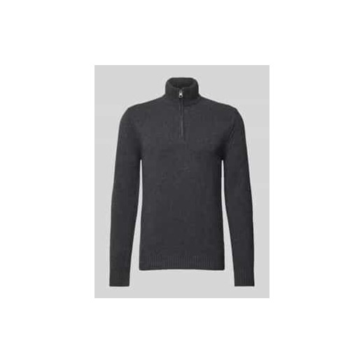Sweter z dzianiny z kołnierzem model ‘CILUCA’ ze sklepu Peek&Cloppenburg  w kategorii Swetry męskie - zdjęcie 177952854