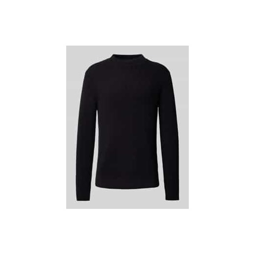 Sweter z dzianiny z prążkowanymi wykończeniami model ‘VIGGO’ ze sklepu Peek&Cloppenburg  w kategorii Swetry męskie - zdjęcie 177952904