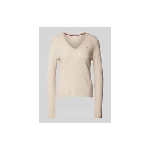 Sweter wełniany z wyhaftowanym logo ze sklepu Peek&Cloppenburg  w kategorii Swetry damskie - zdjęcie 177953180
