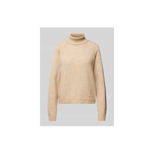 Sweter z wywijanym kołnierzem o kroju regular fit z długimi raglanowymi rękawami model ‘JULIANA’ ze sklepu Peek&Cloppenburg  w kategorii Swetry damskie - zdjęcie 177953512