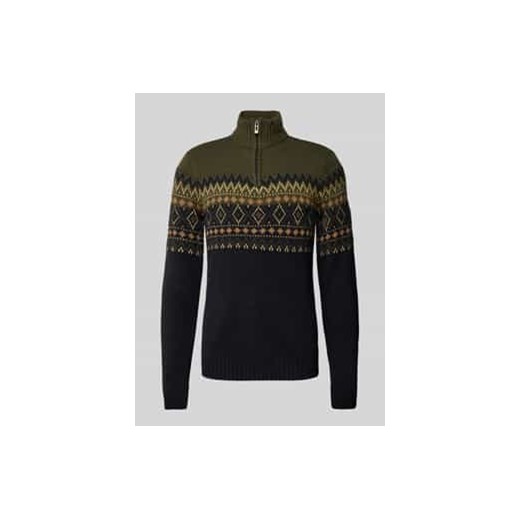 Sweter z dzianiny ze stójką ze sklepu Peek&Cloppenburg  w kategorii Swetry męskie - zdjęcie 177953653