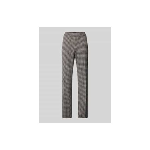 Spodnie materiałowe o kroju regular fit w kant model ‘Pepita’ ze sklepu Peek&Cloppenburg  w kategorii Spodnie damskie - zdjęcie 177953662
