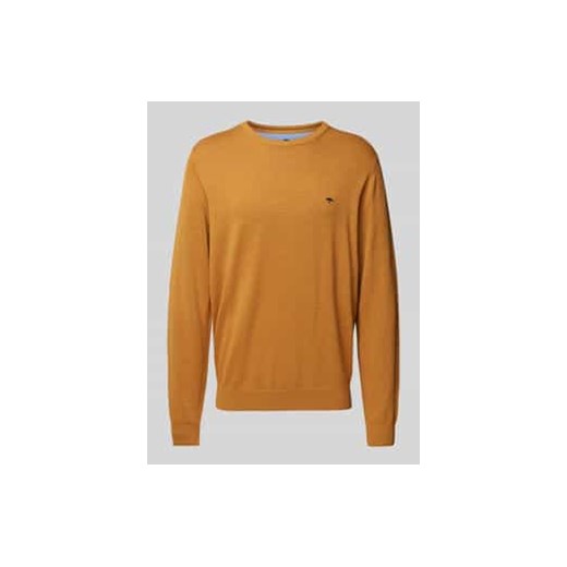 Sweter z dzianiny z wyhaftowanym logo ze sklepu Peek&Cloppenburg  w kategorii Swetry męskie - zdjęcie 177954502