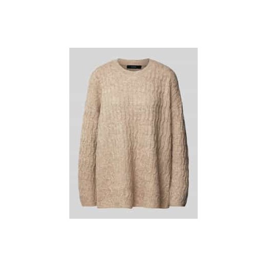 Sweter z dzianiny o kroju comfort fit z fakturowaną dzianiną model ‘ELYA’ ze sklepu Peek&Cloppenburg  w kategorii Swetry damskie - zdjęcie 177954613