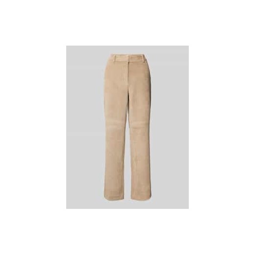 Spodnie szerokie z wysokim stanem ze sztruksu z podszewką z tafty ze sklepu Peek&Cloppenburg  w kategorii Spodnie damskie - zdjęcie 177954670