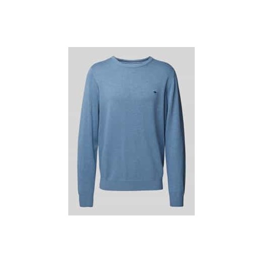 Sweter z dzianiny z wyhaftowanym logo ze sklepu Peek&Cloppenburg  w kategorii Swetry męskie - zdjęcie 177954703