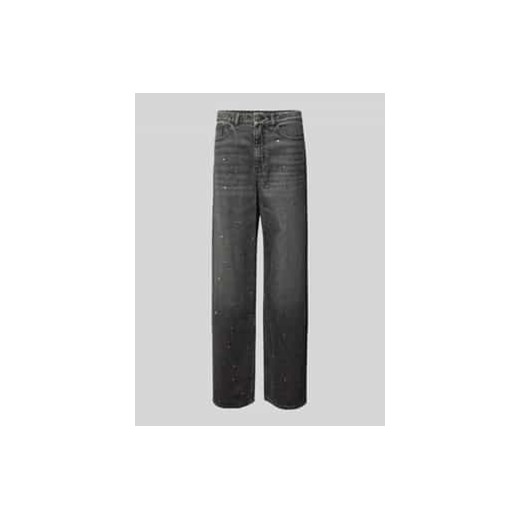 Jeansy o kroju relaxed fit z obszyciem ozdobnymi kamieniami ze sklepu Peek&Cloppenburg  w kategorii Jeansy damskie - zdjęcie 177954890