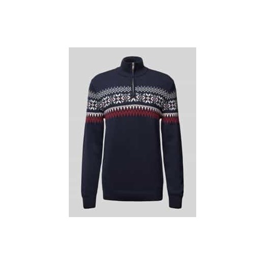Sweter z dzianiny ze stójką ze sklepu Peek&Cloppenburg  w kategorii Swetry męskie - zdjęcie 177955030