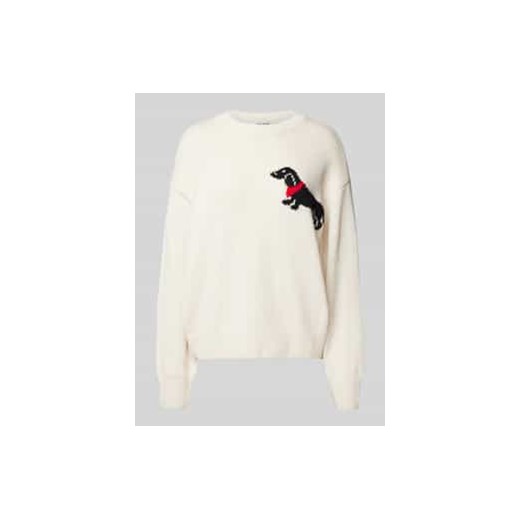 Sweter z dzianiny o kroju oversized z okrągłym dekoltem ze sklepu Peek&Cloppenburg  w kategorii Swetry damskie - zdjęcie 177956183