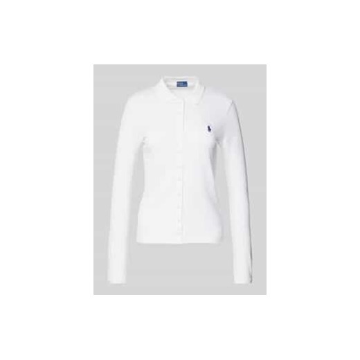 Bluzka z długim rękawem z wyhaftowanym logo ze sklepu Peek&Cloppenburg  w kategorii Bluzki damskie - zdjęcie 177956381