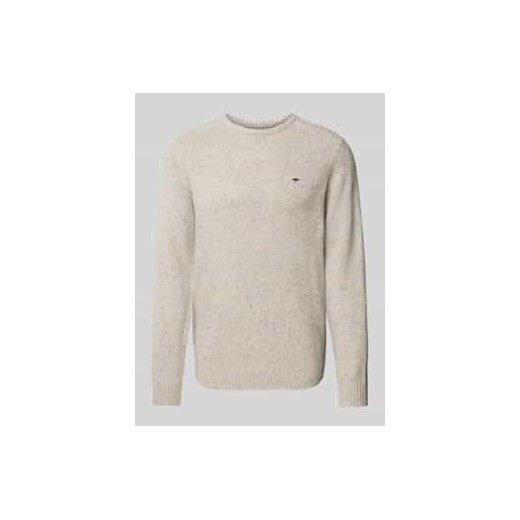 Sweter z dzianiny z mieszanki wełny z okrągłym dekoltem ze sklepu Peek&Cloppenburg  w kategorii Swetry męskie - zdjęcie 177957214
