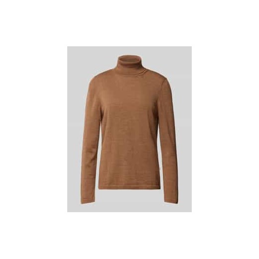 Sweter z wywijanym kołnierzem z prążkowanymi wykończeniami ze sklepu Peek&Cloppenburg  w kategorii Swetry damskie - zdjęcie 177958012