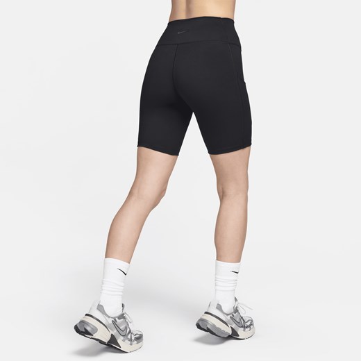 Damskie kolarki z wysokim stanem i kieszeniami Nike One 20 cm - Czerń Nike S (EU 36-38) Nike poland